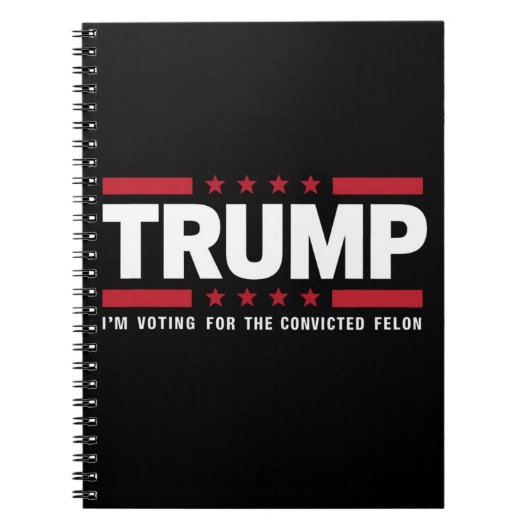 Carnet Je vote pour le condamné Felon Pro Trump 2024 (Devant)