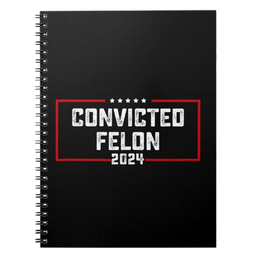 Carnet Je vote pour le condamné Felon Pro Trump 2024 (Devant)