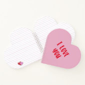 Carnet JE VOUS AIME cadeau de jour Valentines rose (Intérieur)