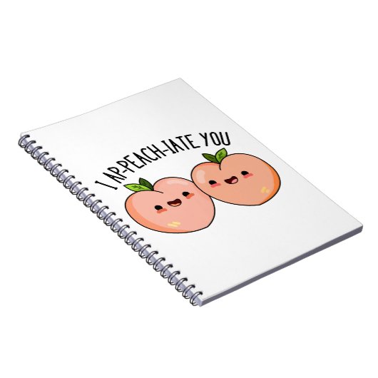 Carnet Je Vous Ap-précie Drôle de Peach Pun (Côté Droit)