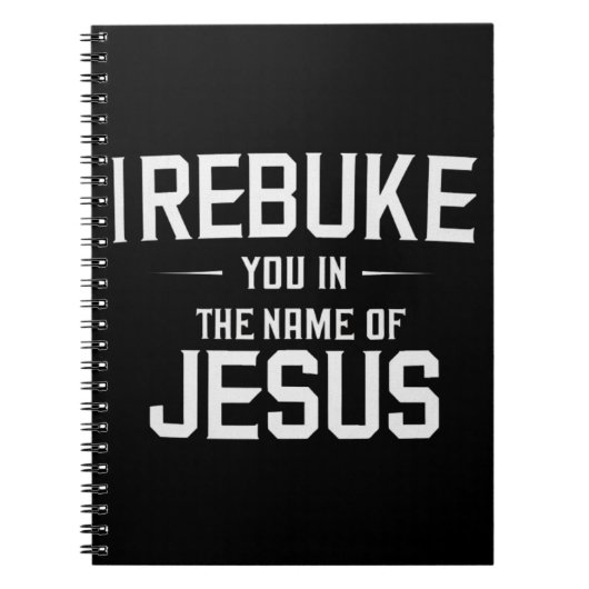 Carnet Je vous réprimande au nom de Jésus (Devant)