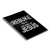 Carnet Je Vous Reproche Au Nom De Jésus (Côté Droit)