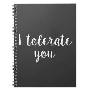 Carnet Je vous tolère