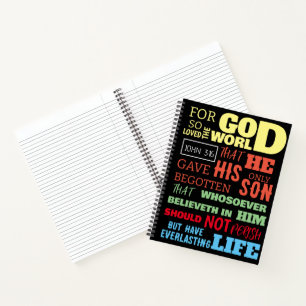 CARNET JEAN 3:16 CAR DIEU A TANT AIMÉ LE MONDE
