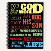 CARNET JEAN 3:16 CAR DIEU AIMAIT SI LE MONDE (Devant)