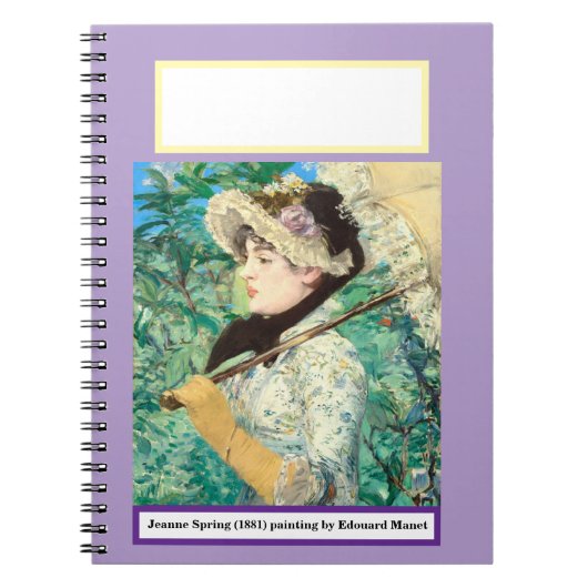 Carnet Jeanne Spring par Edouard Manet. (Devant)