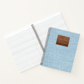 Carnet Jeans bleu moderne Texture Patch en cuir (Intérieur)