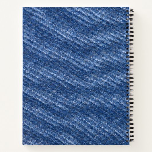 Carnet Jeans de denim bleu foncé moderne texture Patch en (Dos)