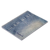 Carnet Jeans fanés / tissu de denim (Côté gauche)