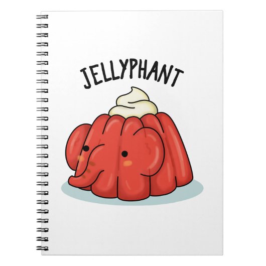 Carnet Jellyphant Éléphant Drôle de Gelée Jeu de Mots (Devant)