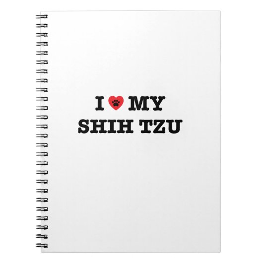Carnet J'Encoeur Mon Chih Tzu (Devant)