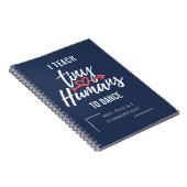 Carnet J'Enseigne À Des Humains Minuscules À Danser Profe (Côté Droit)