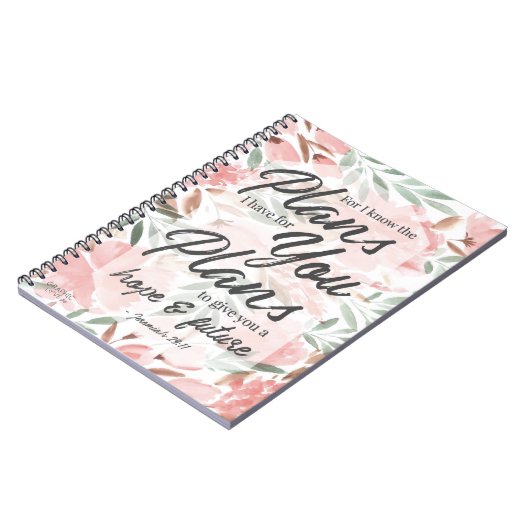 Carnet Jeremiah 29:11 Écriture : GraphicLoveShop (Côté gauche)