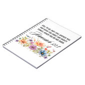 Carnet Jérémie 33:3 Appel à moi Écriture Fleur sauvage (Côté gauche)