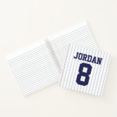 Carnet Jersey de baseball avec nom et numéro personnalisé (Intérieur)
