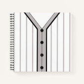 Carnet Jersey de baseball de softball à rayures personnal (Devant)