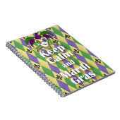 Carnet Jester Mask Keep Calm and Mardi Gras (Côté Droit)