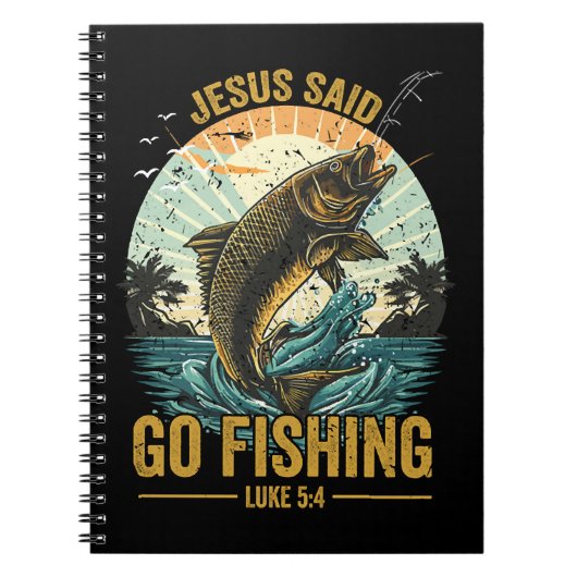 Carnet Jésus a dit allons pêcher Luc 5 4 (Devant)