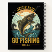 Carnet Jésus a dit allons pêcher Luc 5 4 (Dos)