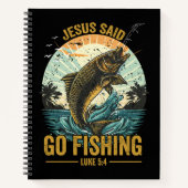 Carnet Jésus a dit allons pêcher Luc 5 4 (Devant)