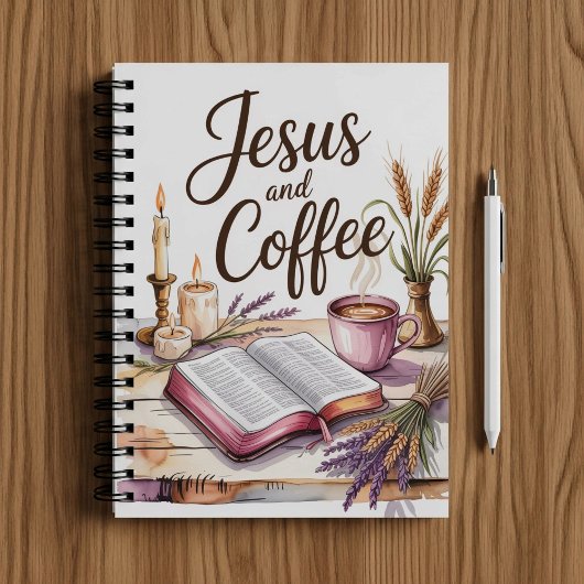 Carnet Jesus and Coffee, Christian faith notebook