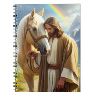 Carnet Jésus avec Palomino Horse dans le paysage Pittores