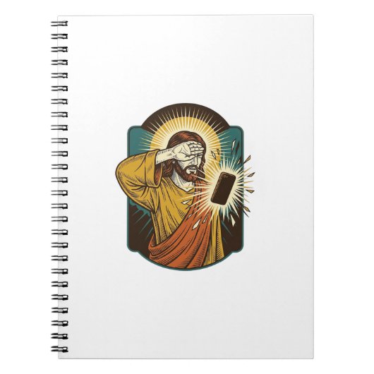 Carnet Jésus aveuglant la luminosité maximale du téléphon (Devant)