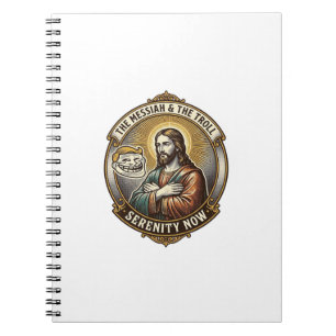 Carnet Jésus Croisant les Bras Émoji Visage Troll Interne