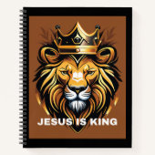 Carnet Jésus est le roi Lion visage design (Devant)