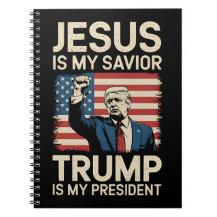 Carnet Jésus est mon sauveur Trump est mon président 47 É