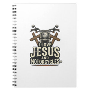Carnet Jésus et motos vintage chrétien conception de mota