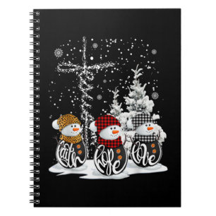 Carnet Jesus Faith Hope Love Snowman Funny Xmas For Chris