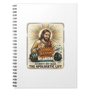 Carnet Jésus laissant tomber lourdement un haltère bruyam