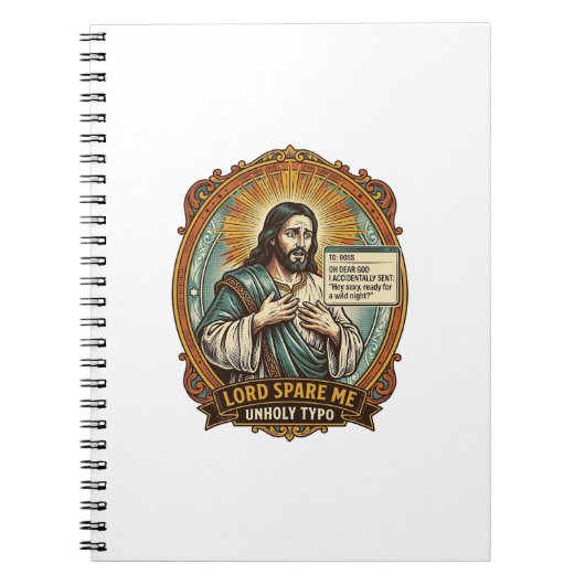 Carnet Jésus Mauvaise Message Autocorrect Patron Embarras (Devant)