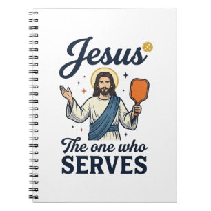 Carnet Jesus Pickleball Celui Qui Sert Chemise