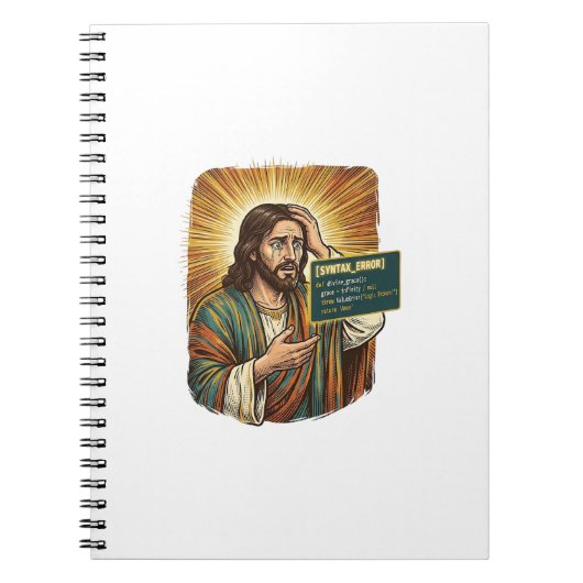 Carnet Jésus pleurant Erreur de syntaxe Codage Programmeu (Devant)