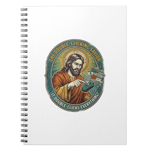 Carnet Jésus Souris Double Clic Cassée Bureau IT Tech (Devant)