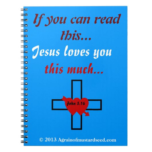 Carnet Jésus vous aime Agrainofmustardseed.com (Devant)