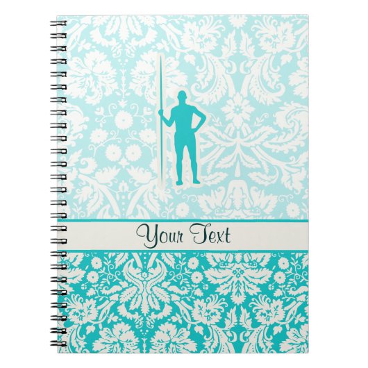 Carnet Jet de javelot turquoise (Devant)