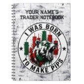 Carnet J'étais né pour faire des Pips Ours à texture rugu (Devant)