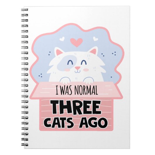 Carnet J'Étais Normal Il Y A Trois Chats (Devant)