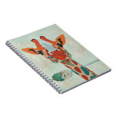 Carnet jetant un coup d'oeil ambre de monogramme (Côté Droit)