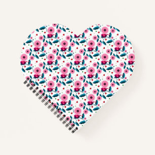 Carnet Jeté de design botanique floral oiseau rose capric