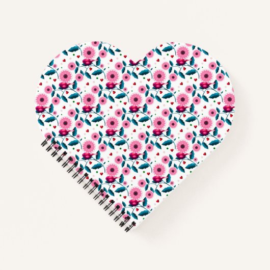 Carnet Jeté de design botanique floral oiseau rose capric (Devant)
