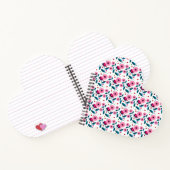 Carnet Jeté de design botanique floral oiseau rose capric (Intérieur)