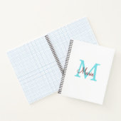 Carnet jeté simple minimal ajouter nom monogramme rose ro (Intérieur)