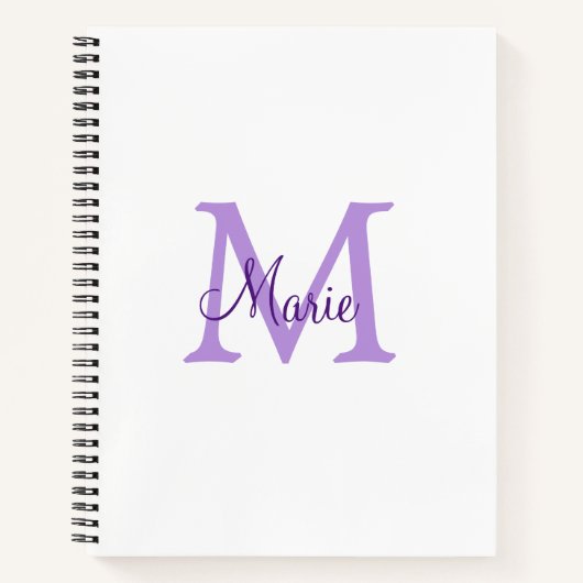 Carnet jeté simple minimal ajouter nom monogramme rose ro (Devant)