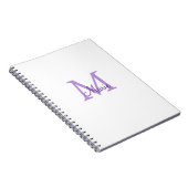 Carnet jeté simple minimal ajouter nom monogramme rose ro (Côté Droit)