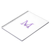 Carnet jeté simple minimal ajouter nom monogramme rose ro (Côté gauche)
