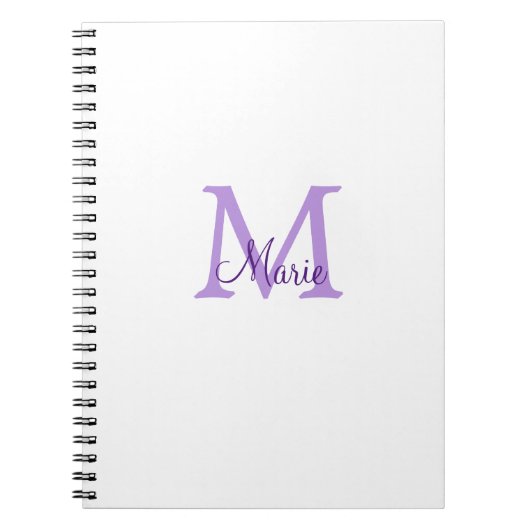 Carnet jeté simple minimal ajouter nom monogramme rose ro (Devant)